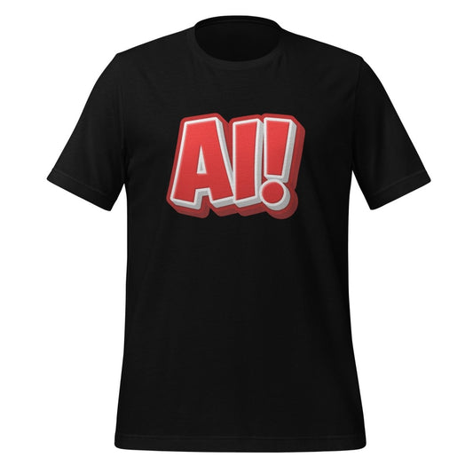 Red Comic AI! T - Shirt (unisex) - Black - AI Store