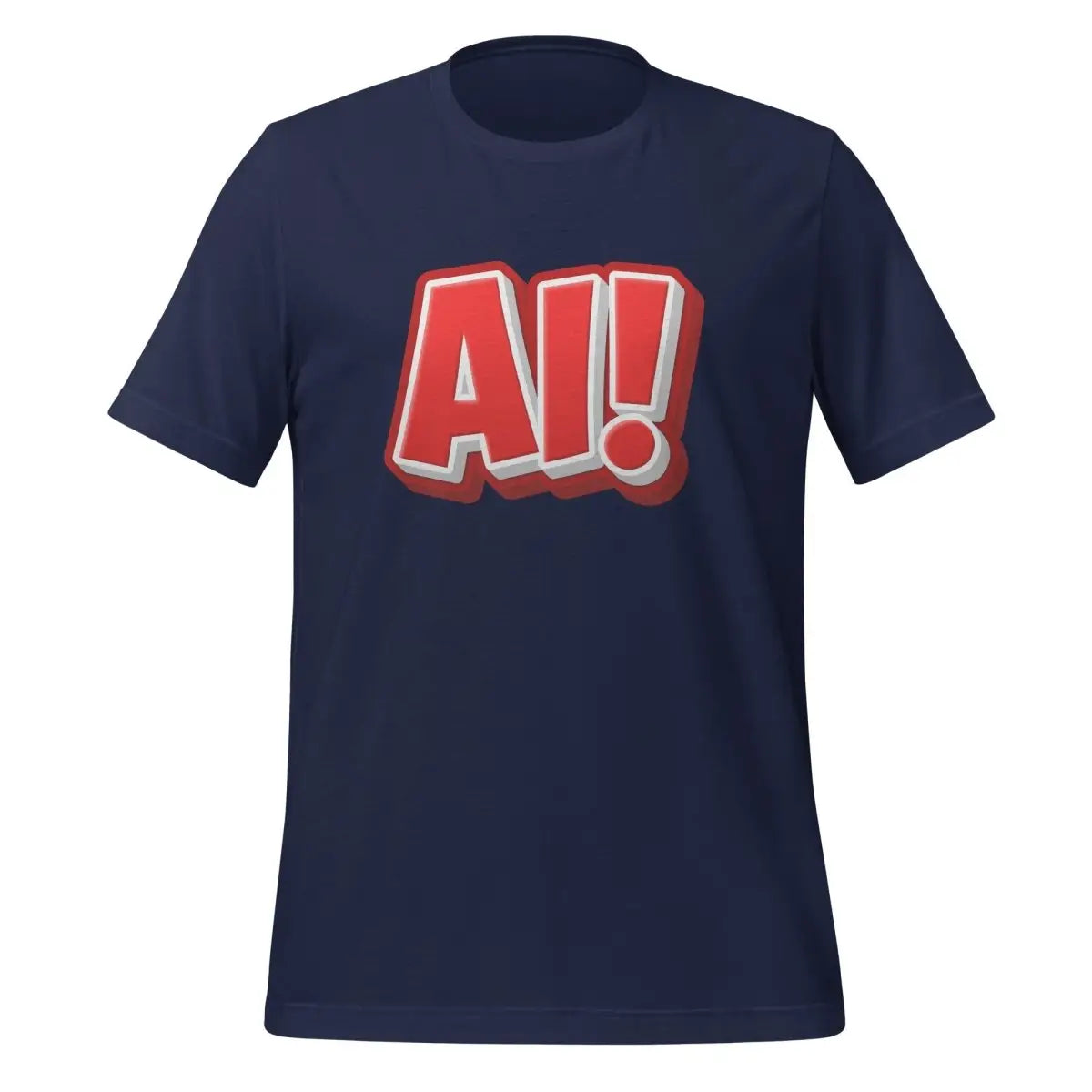 Red Comic AI! T-Shirt (unisex) - Navy / M