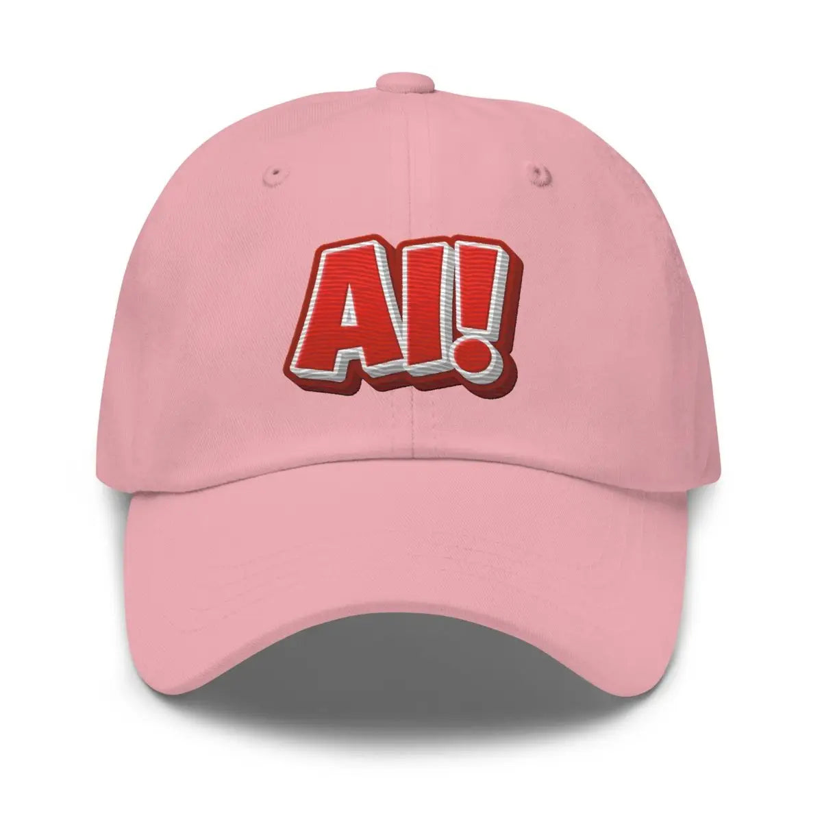 Red Comic AI! True-Color Embroidered Cap - Pink