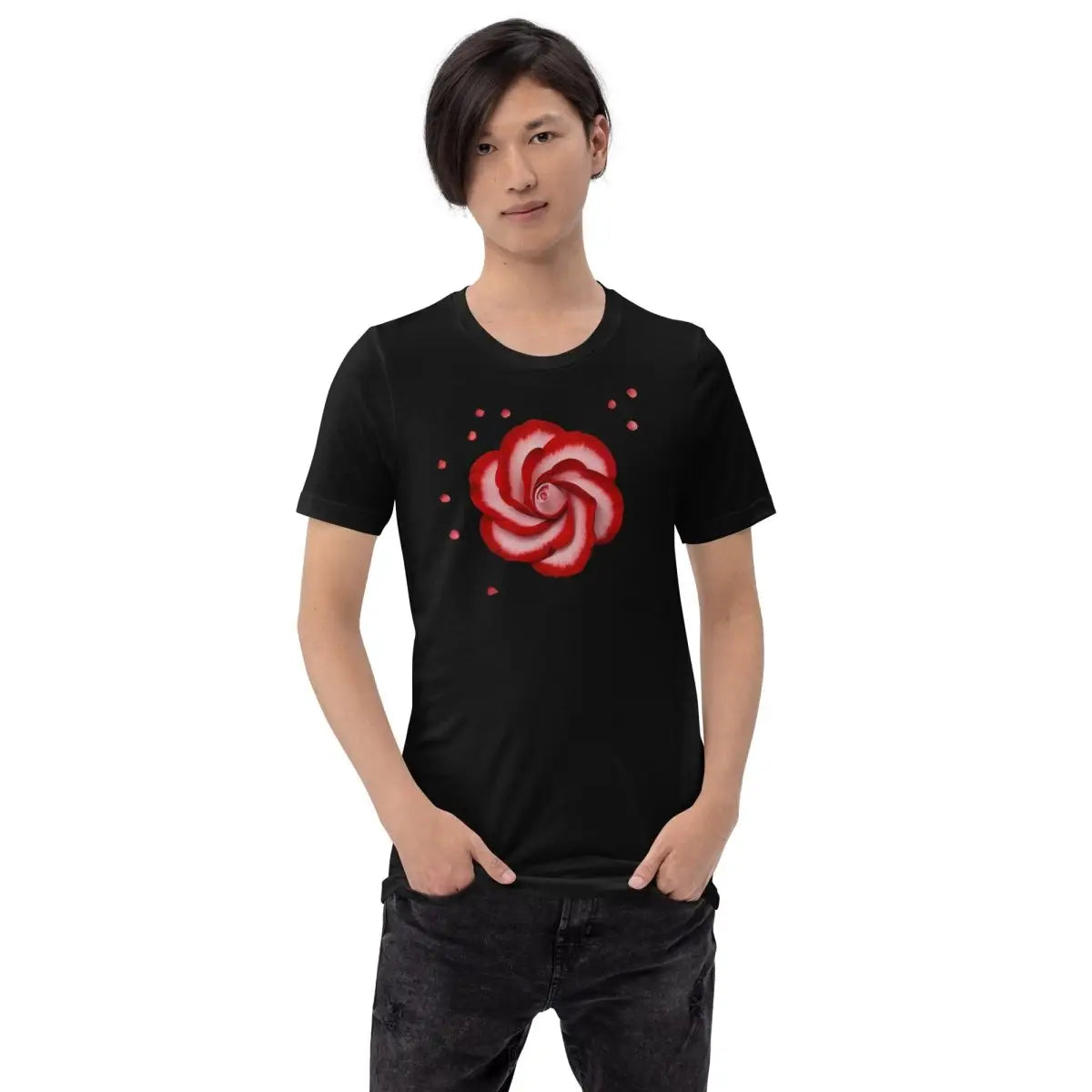 Red Rose OpenAI Logo T-Shirt (unisex)