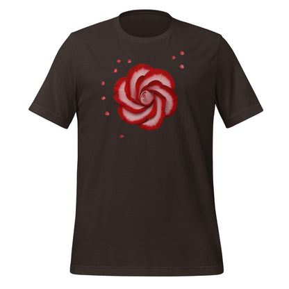 Red Rose OpenAI Logo T-Shirt (unisex) - Brown - AI Store