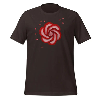 Red Rose OpenAI Logo T-Shirt (unisex) - Brown / M