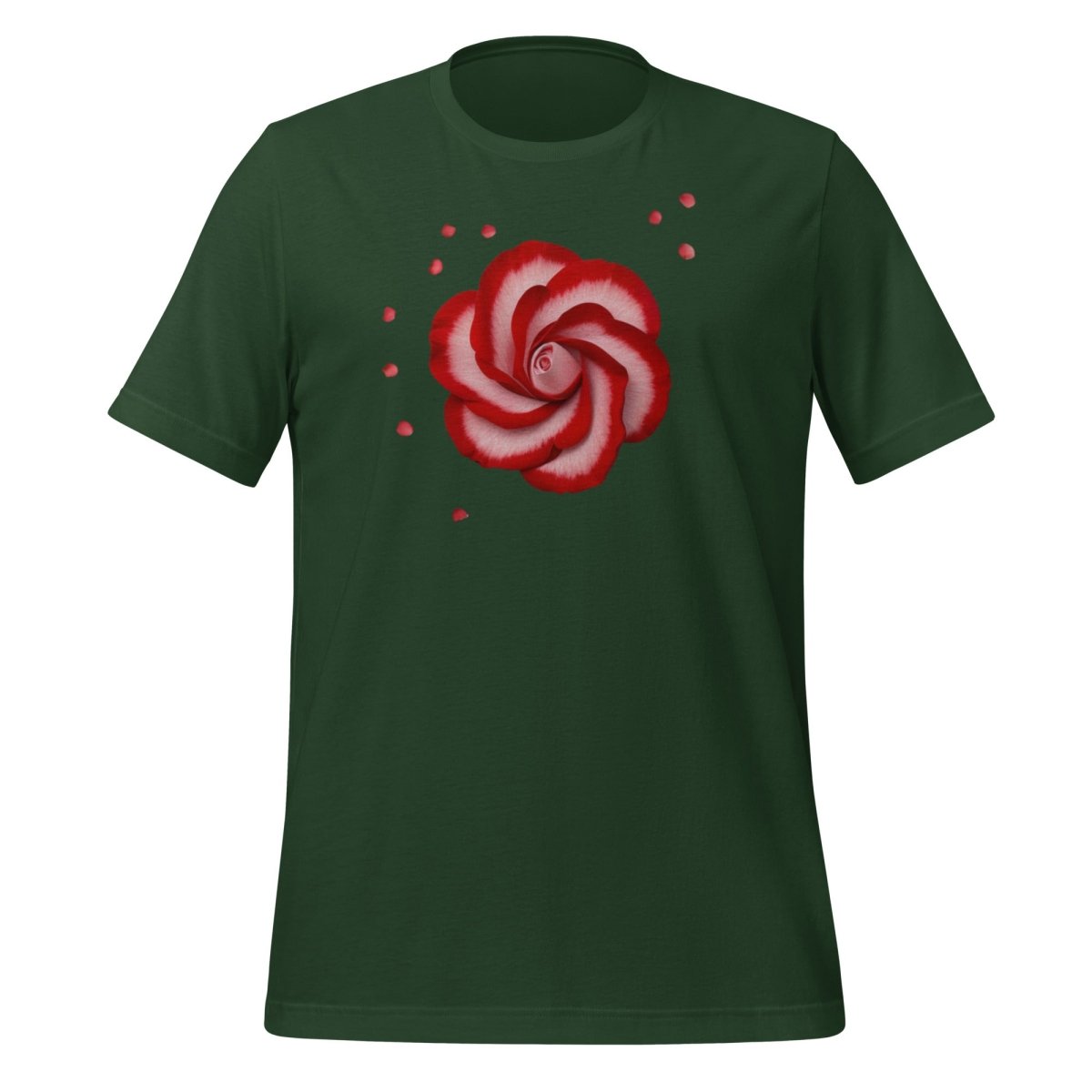 Red Rose OpenAI Logo T-Shirt (unisex) - Forest - AI Store