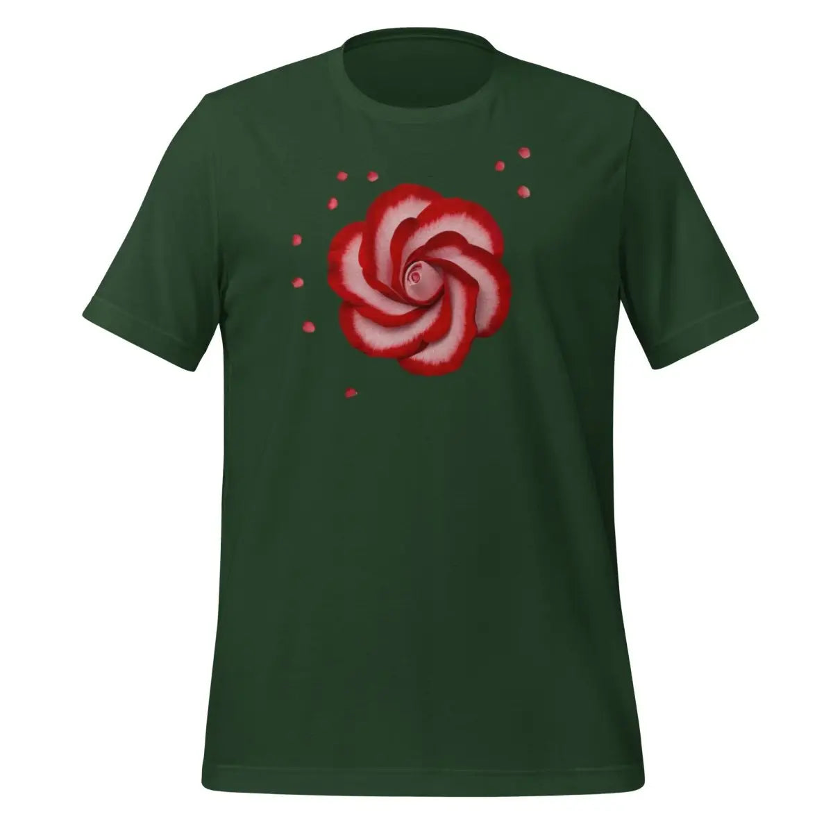 Red Rose OpenAI Logo T-Shirt (unisex) - Forest / M