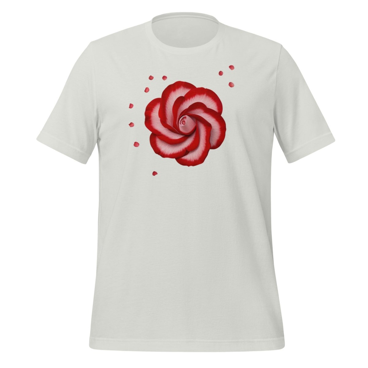 Red Rose OpenAI Logo T-Shirt (unisex) - Silver - AI Store