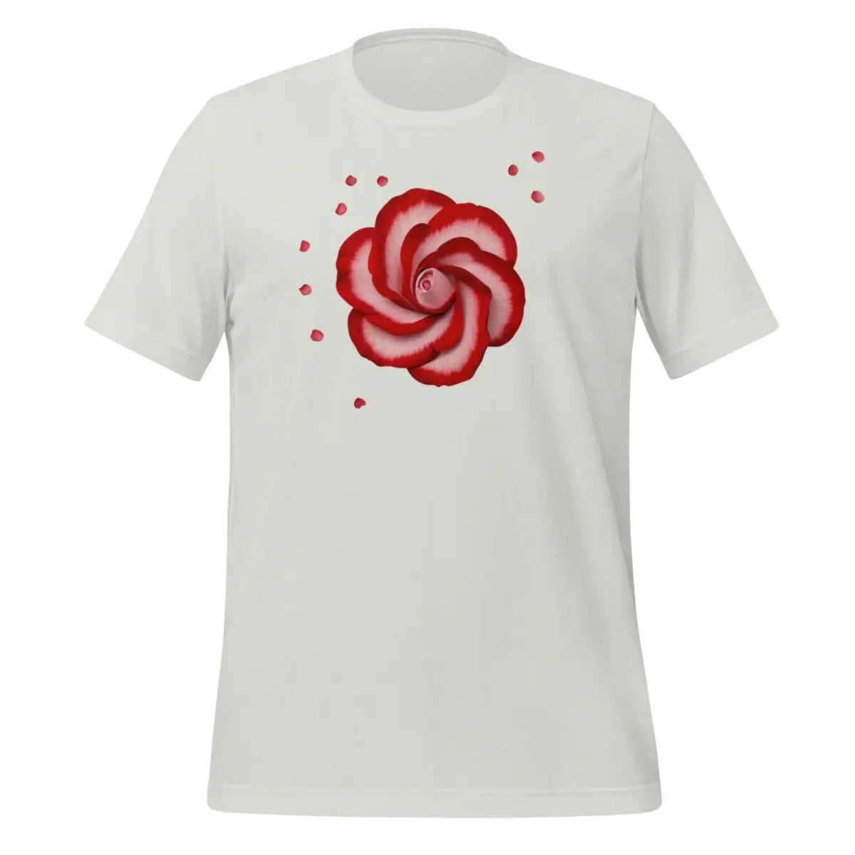 Red Rose OpenAI Logo T-Shirt (unisex) - Silver / M