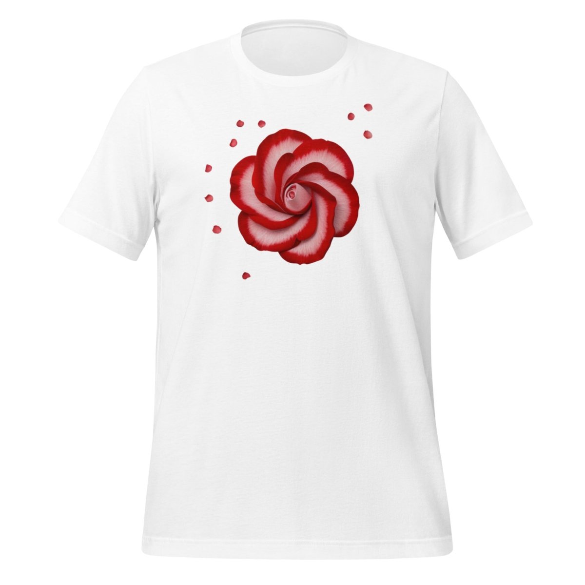 Red Rose OpenAI Logo T-Shirt (unisex) - White - AI Store