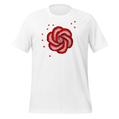 Red Rose OpenAI Logo T-Shirt (unisex) - White - AI Store