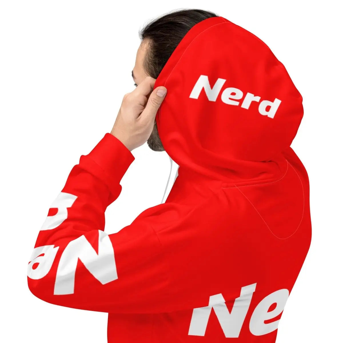 Red Super-Nerd Hoodie (unisex)