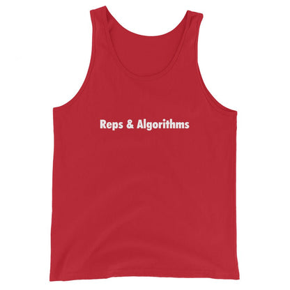 Reps & Algorithms Tank Top - Red - AI Store