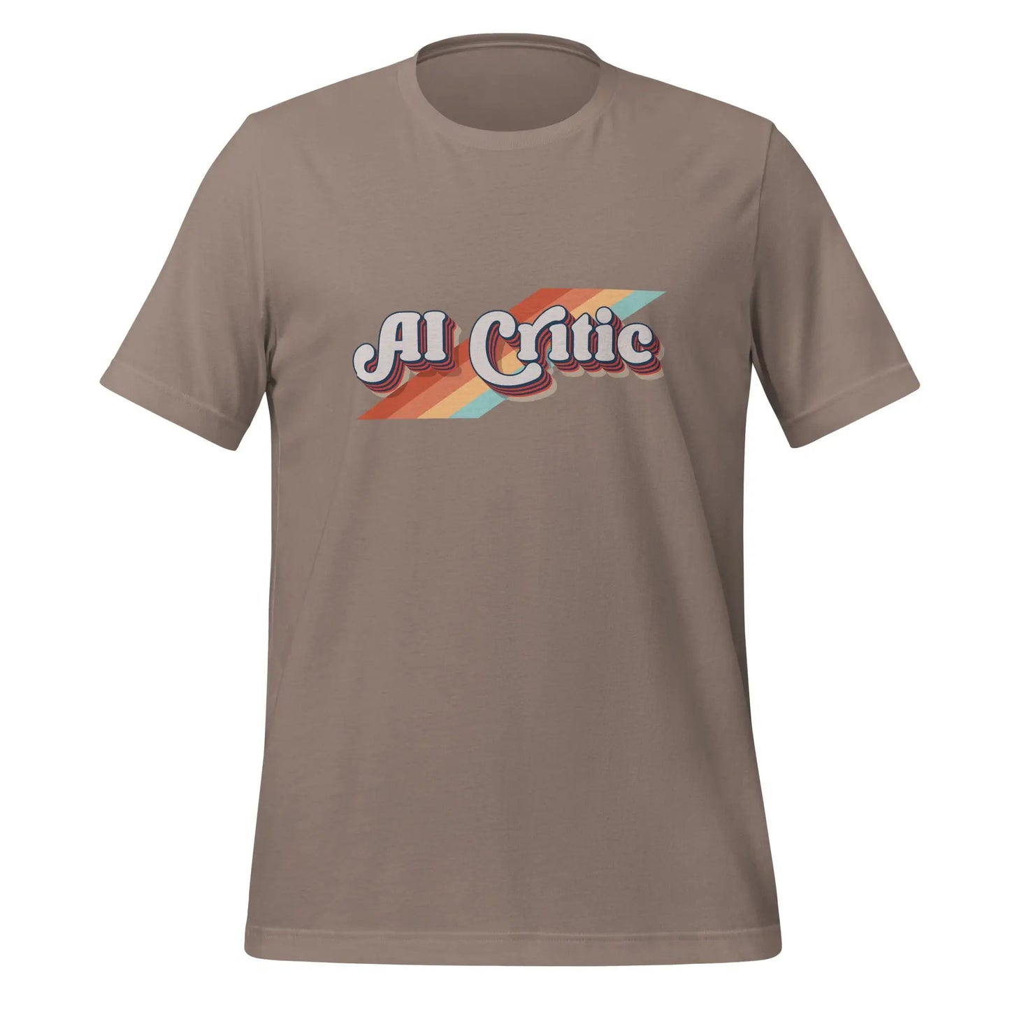 The Retro Ai Critic T-shirt (unisex) Pebble / m.