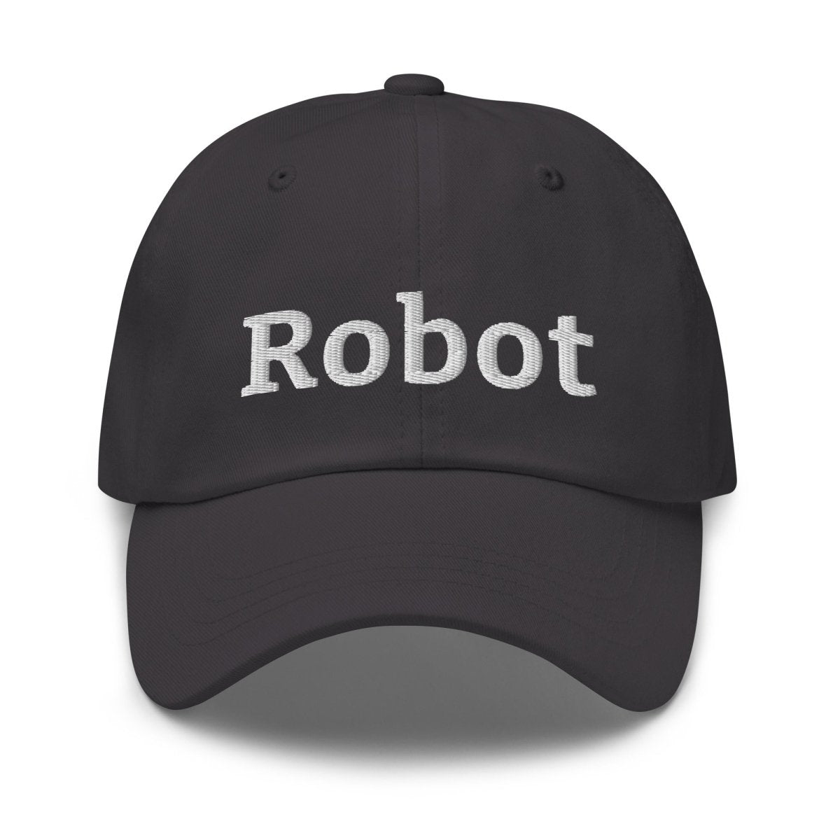 Robot Embroidered Cap - Dark Grey - AI Store