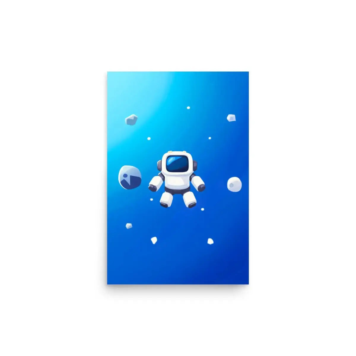 Robot Floating in Space Poster (children) - 12″×18″