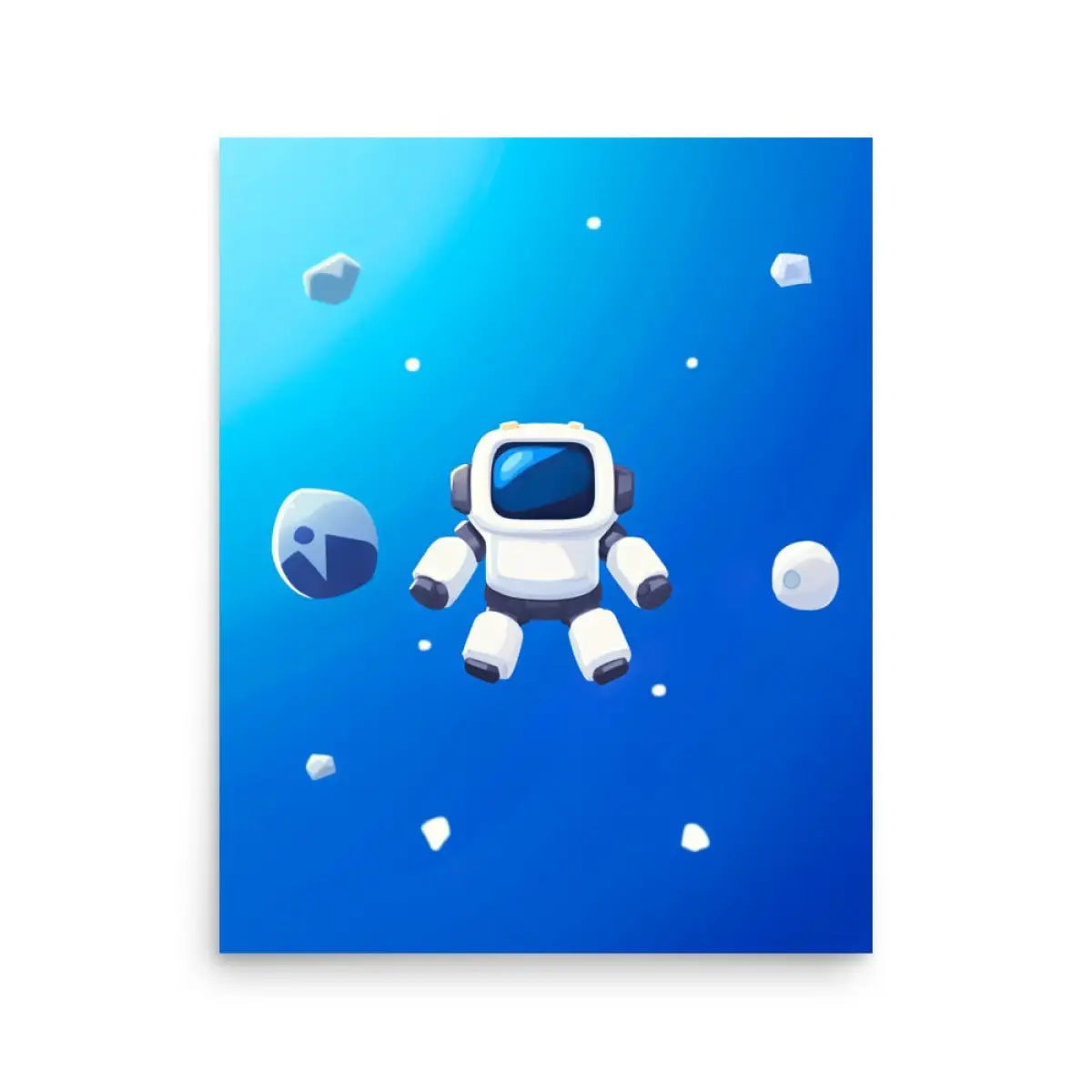 Robot Floating in Space Poster (children) - 16″×20″