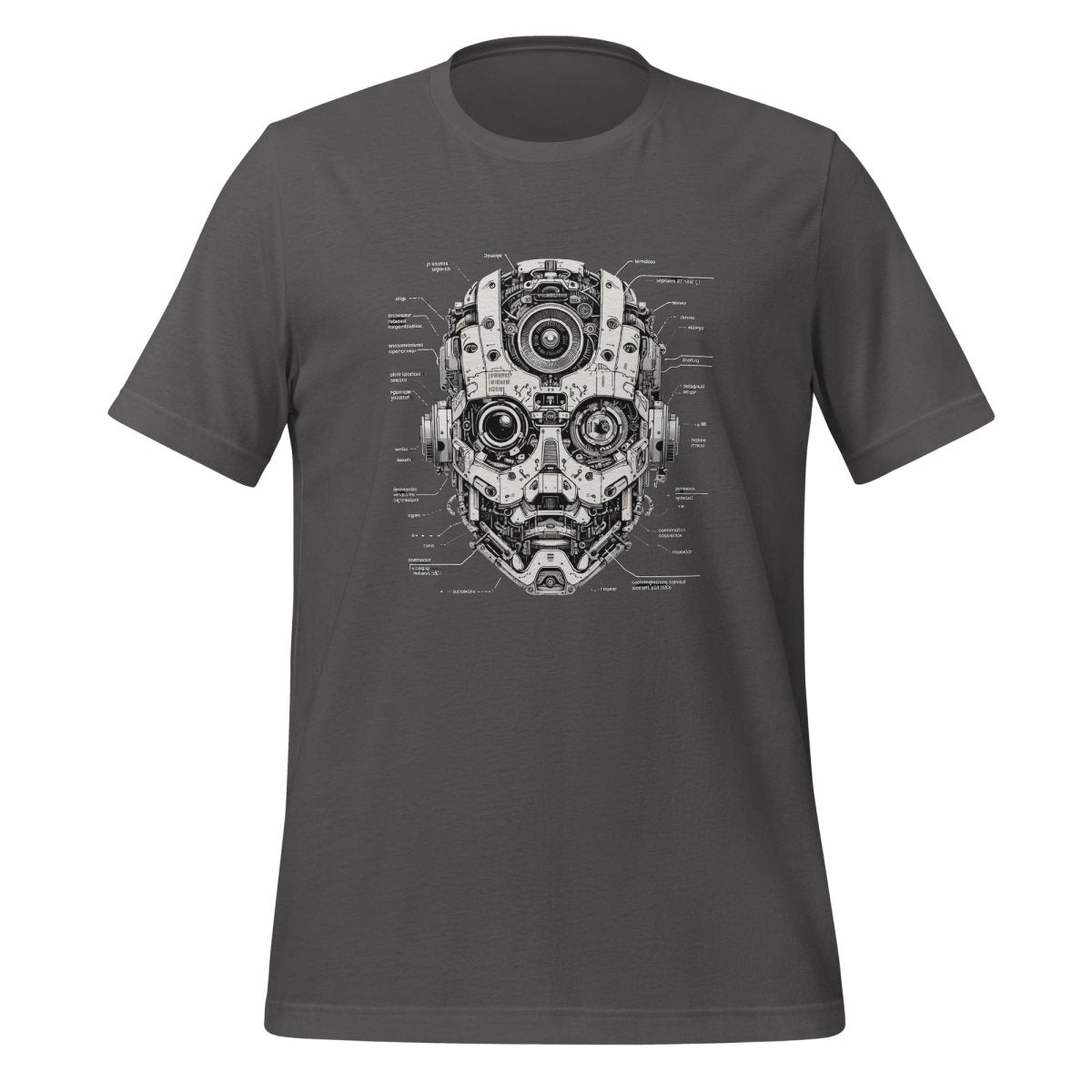 Robot Head T-Shirt 2 (unisex) - Asphalt - AI Store