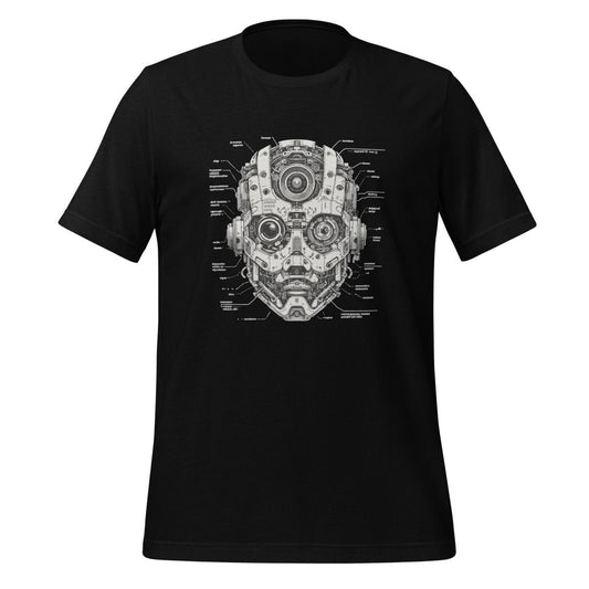 Robot Head T-Shirt 2 (unisex) - Black - AI Store