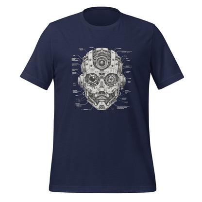 Robot Head T-Shirt 2 (unisex) - Navy - AI Store