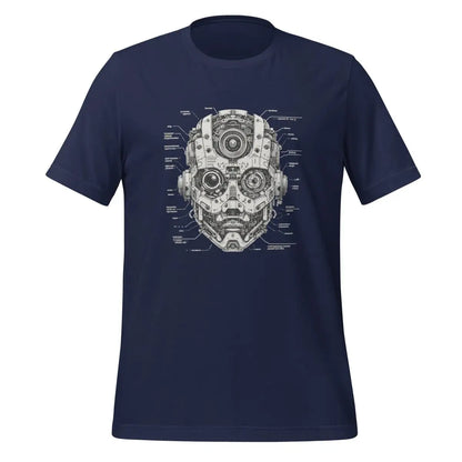 Robot Head T-Shirt 2 (unisex) - Navy / M