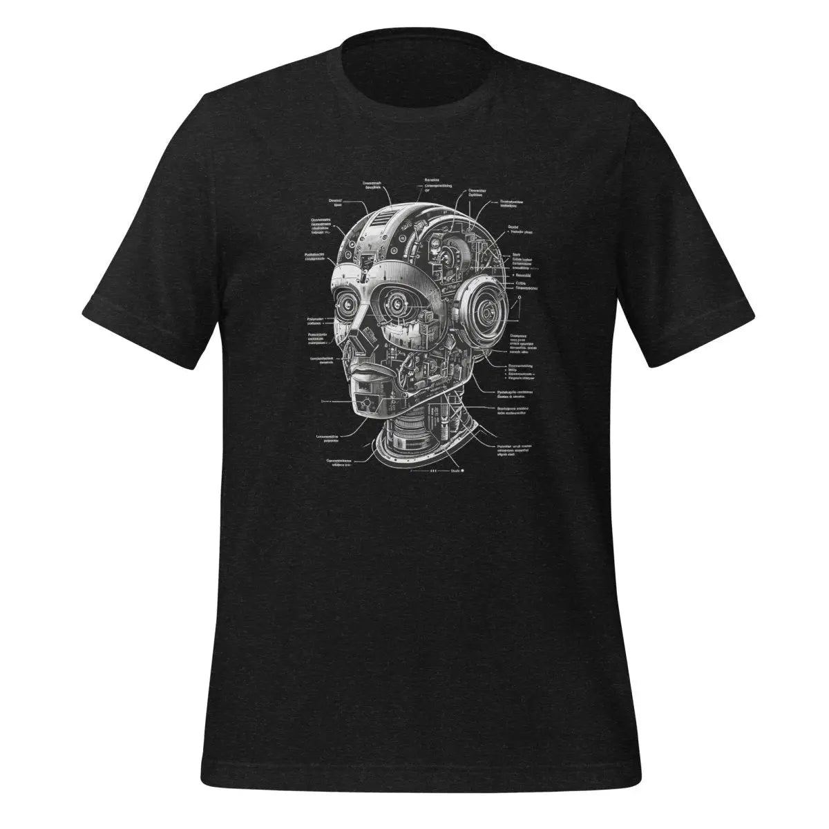 Robot Head T-Shirt 3 (unisex) - Black Heather / M