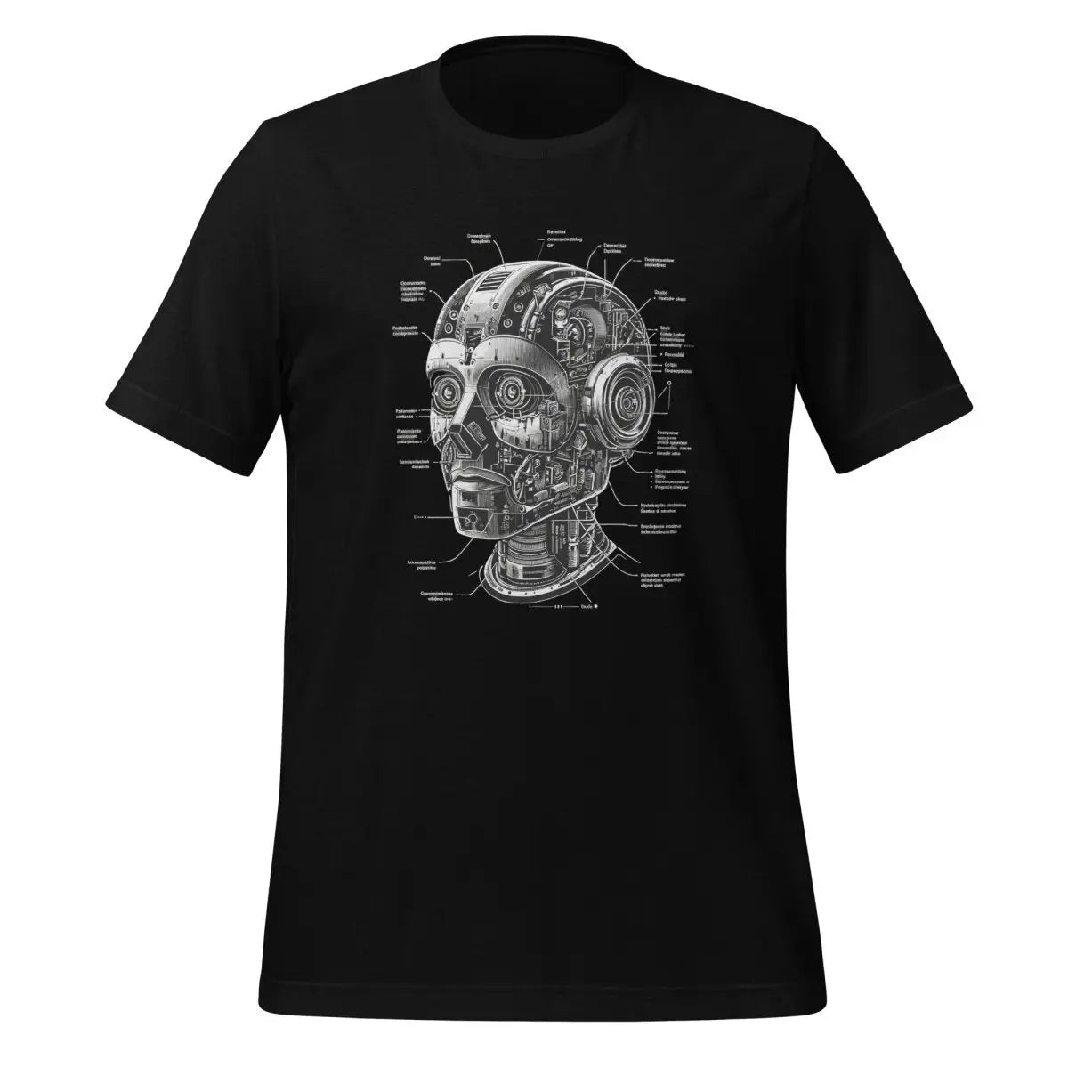 Robot Head T-Shirt 3 (unisex) - Black / M