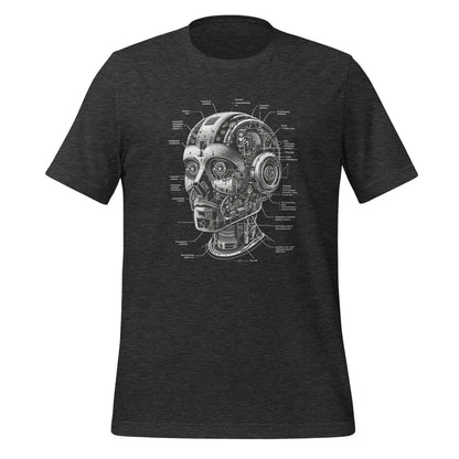 Robot Head T-Shirt 3 (unisex) - Dark Grey Heather / M