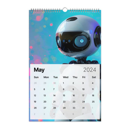 Robot Hero Wall Calendar 2024 - 11″×17″ - AI Store