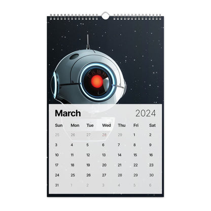 Robot Hero Wall Calendar 2024 - 11″×17″ - AI Store