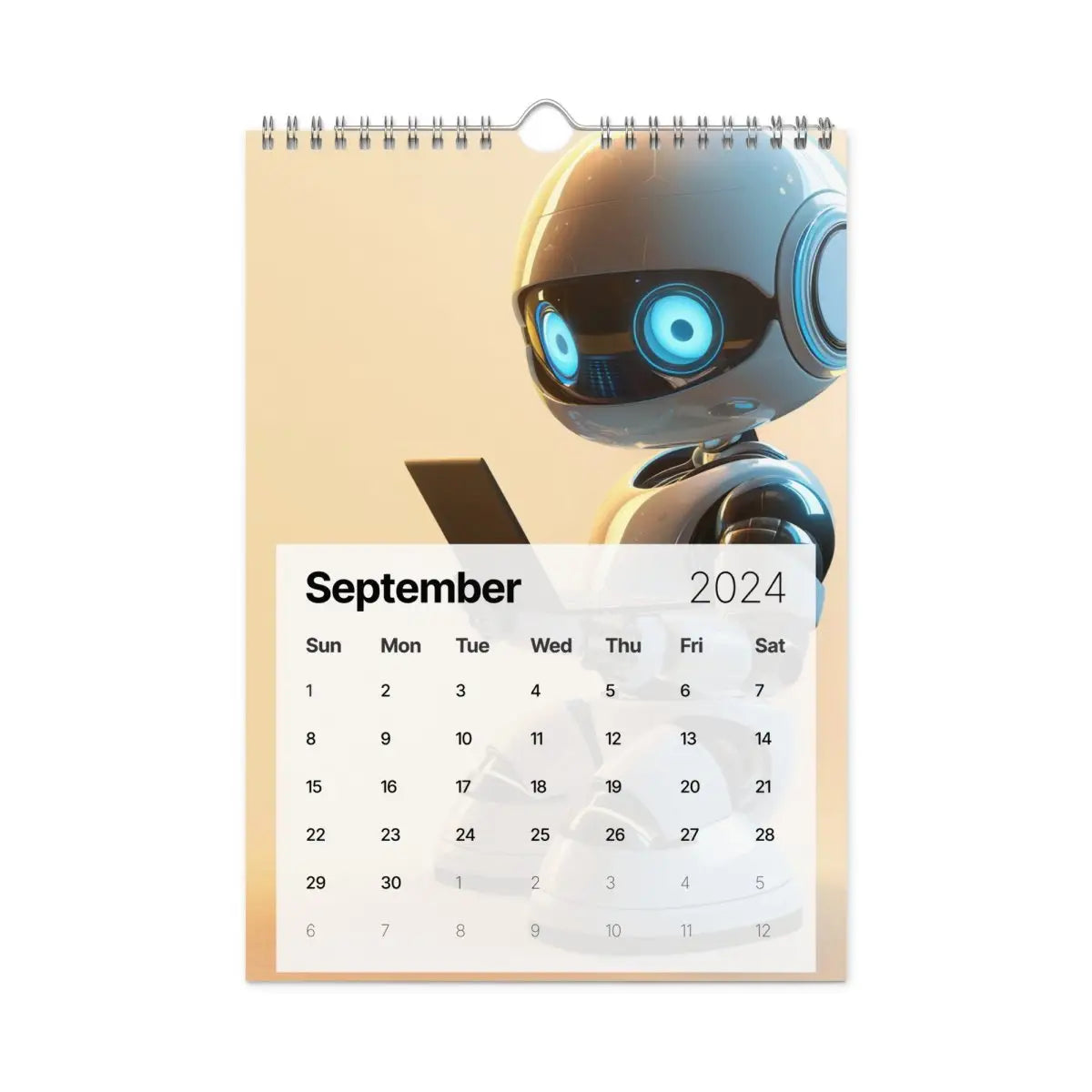 Robot Hero Wall Calendar 2024