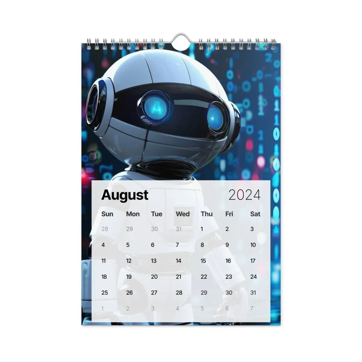 Robot Hero Wall Calendar 2024