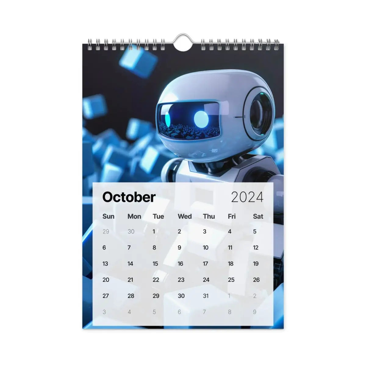 Robot Hero Wall Calendar 2024