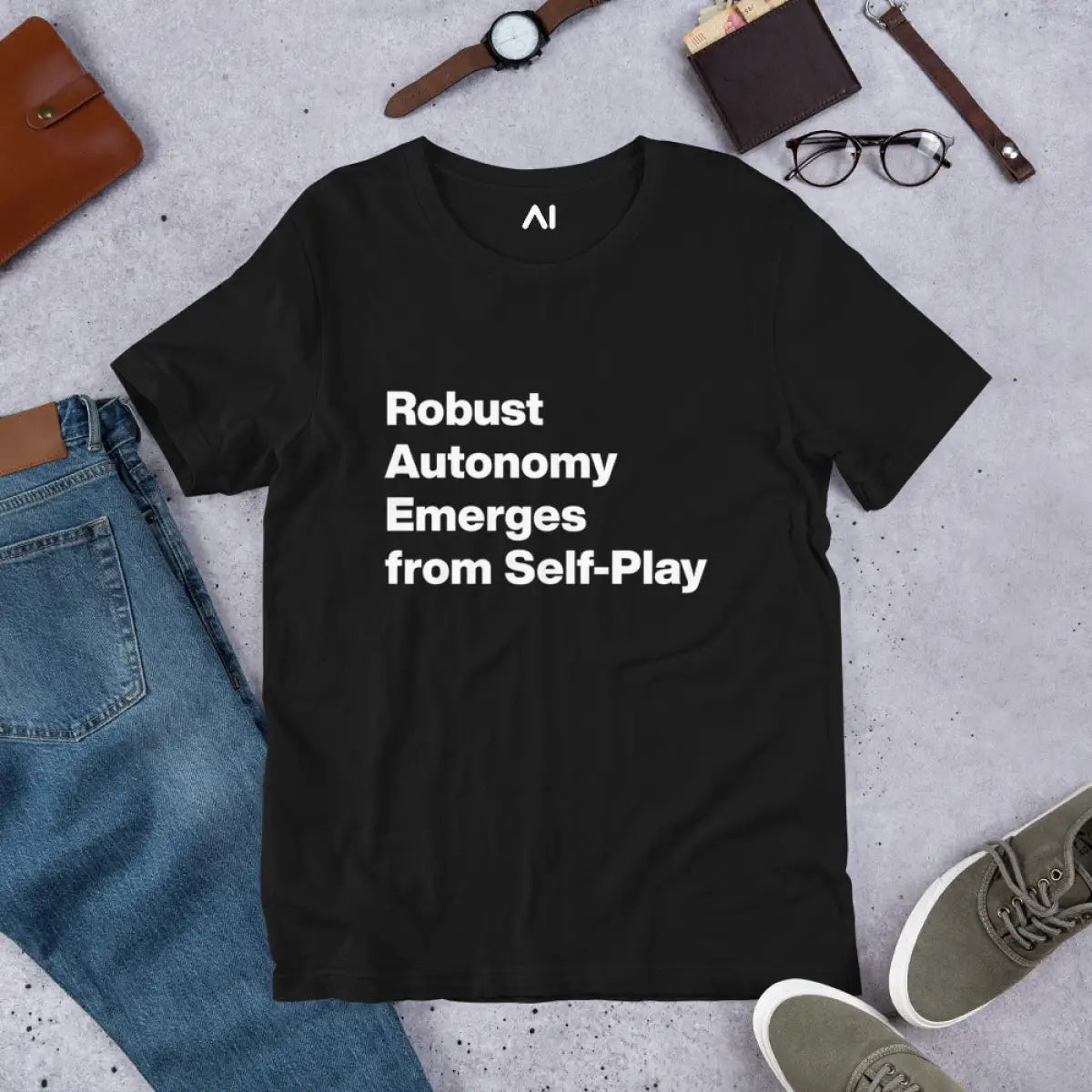 Robust Autonomy Emerges from Self-Play T-Shirt (unisex)