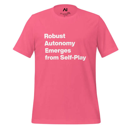 Robust Autonomy Emerges from Self-Play T-Shirt (unisex) - Charity Pink / M