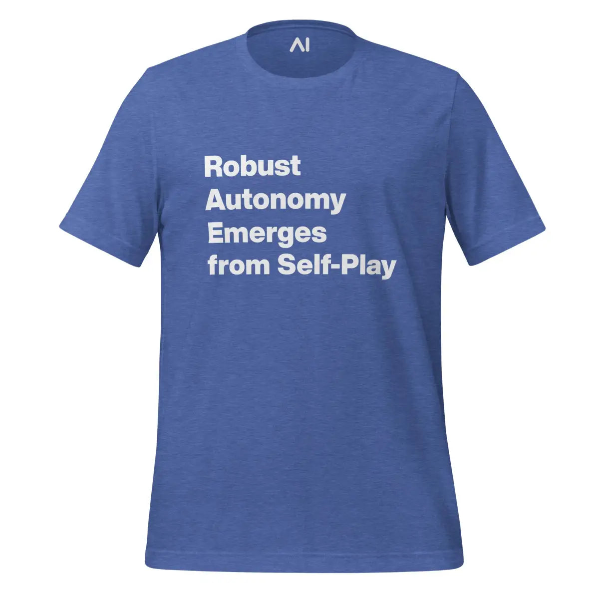 Robust Autonomy Emerges from Self-Play T-Shirt (unisex) - Heather True Royal / M