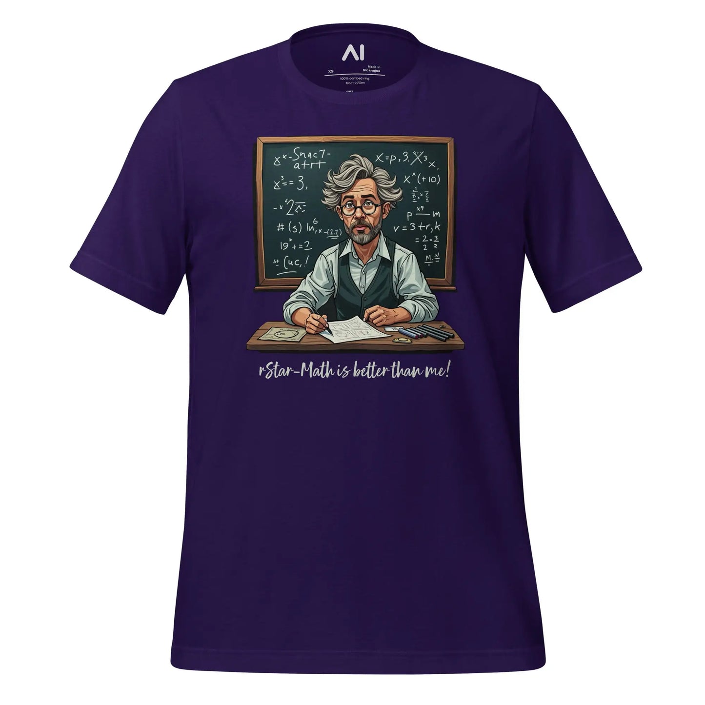 rStar-Math is better than me. T-Shirt (unisex) - Team Purple / M