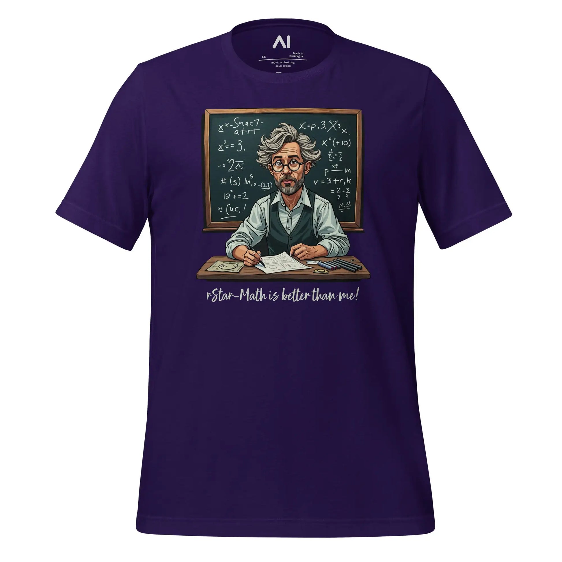 rStar-Math is better than me. T-Shirt (unisex) - Team Purple / M