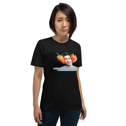 Sam Altman Strawberry Man Meme T-Shirt (unisex)