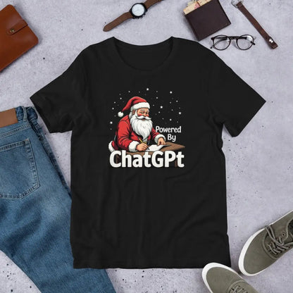 The Santa is Powered by Chatgpt T-shirt (unisex).