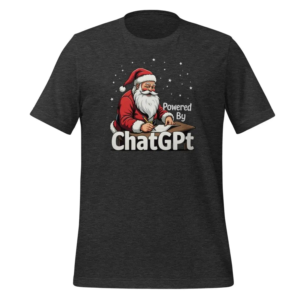 The Santa is Powered by Chatgpt T-shirt (unisex) Dark Grey Heather / m.