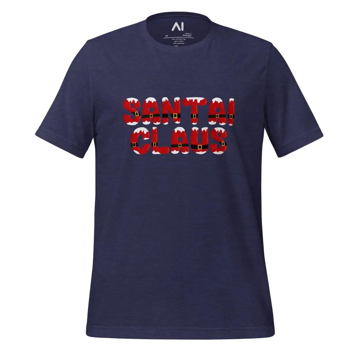 The Santai Claus T-shirt (unisex) Heather Midnight Navy / m.