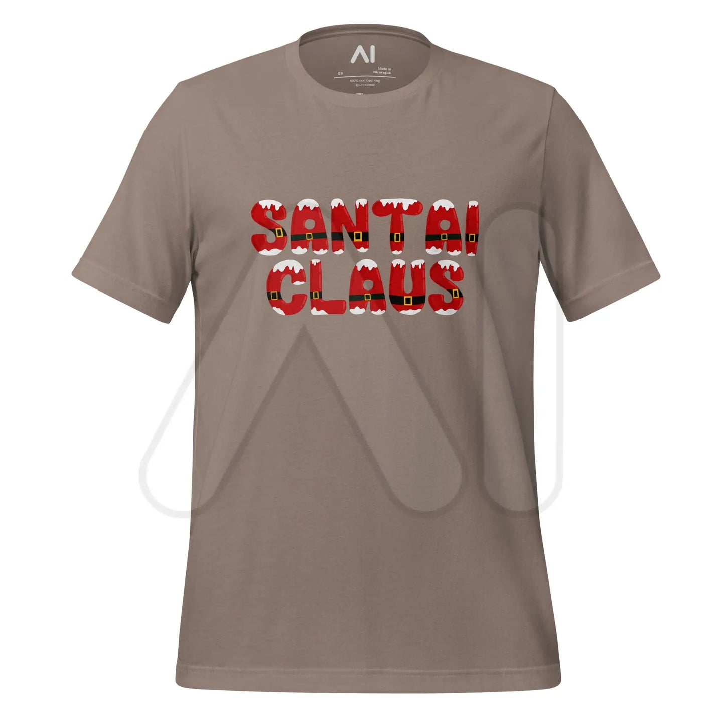 The Santai Claus T-shirt (unisex) Pebble / m.