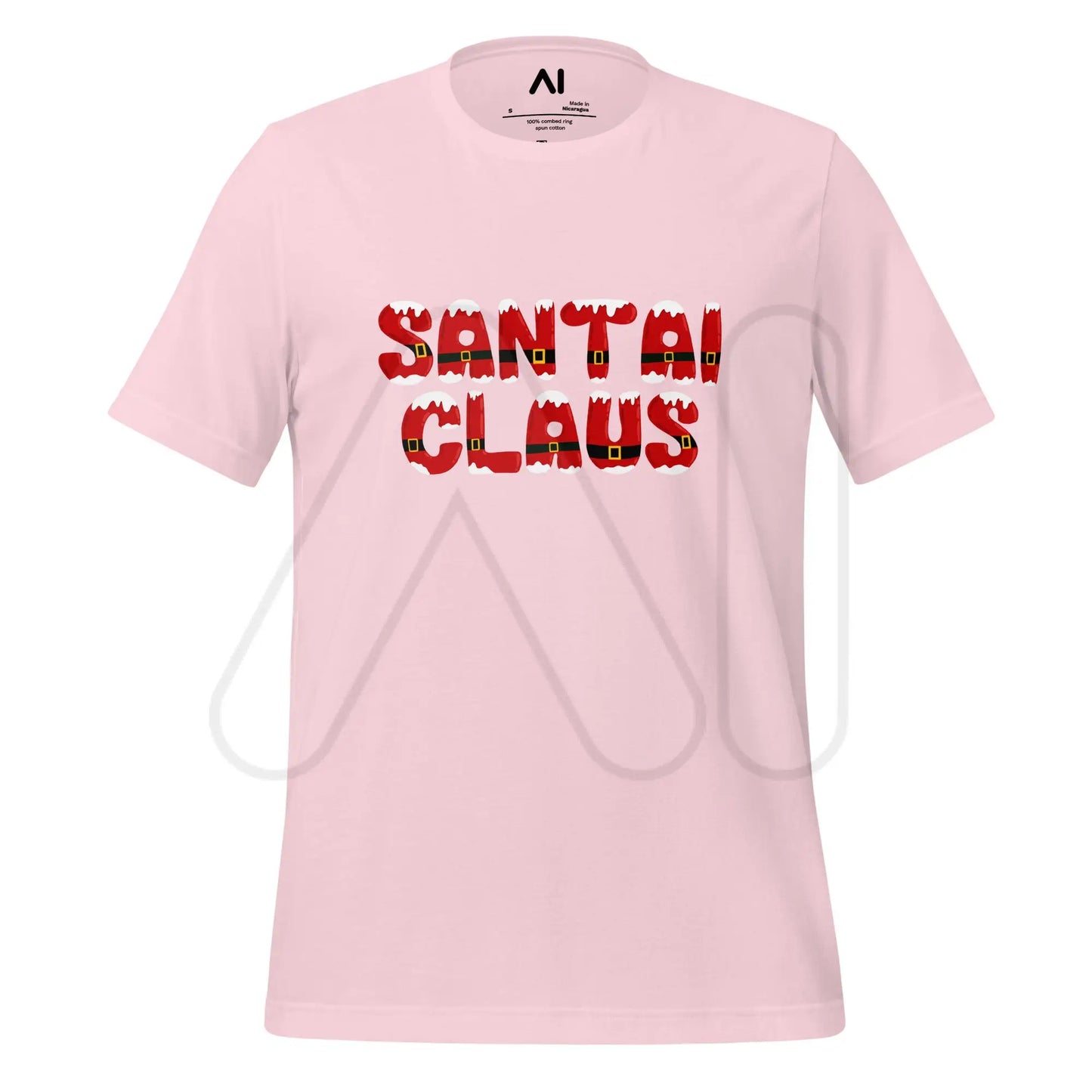 The Santai Claus T-shirt (unisex) Soft Pink / m.