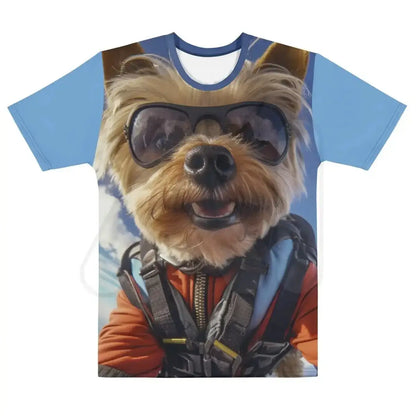 Skydiving Yorkshire Terrier Selfie T-Shirt 2 (men) - M