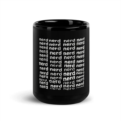 Square of Nerds Black Glossy Mug - 15 oz