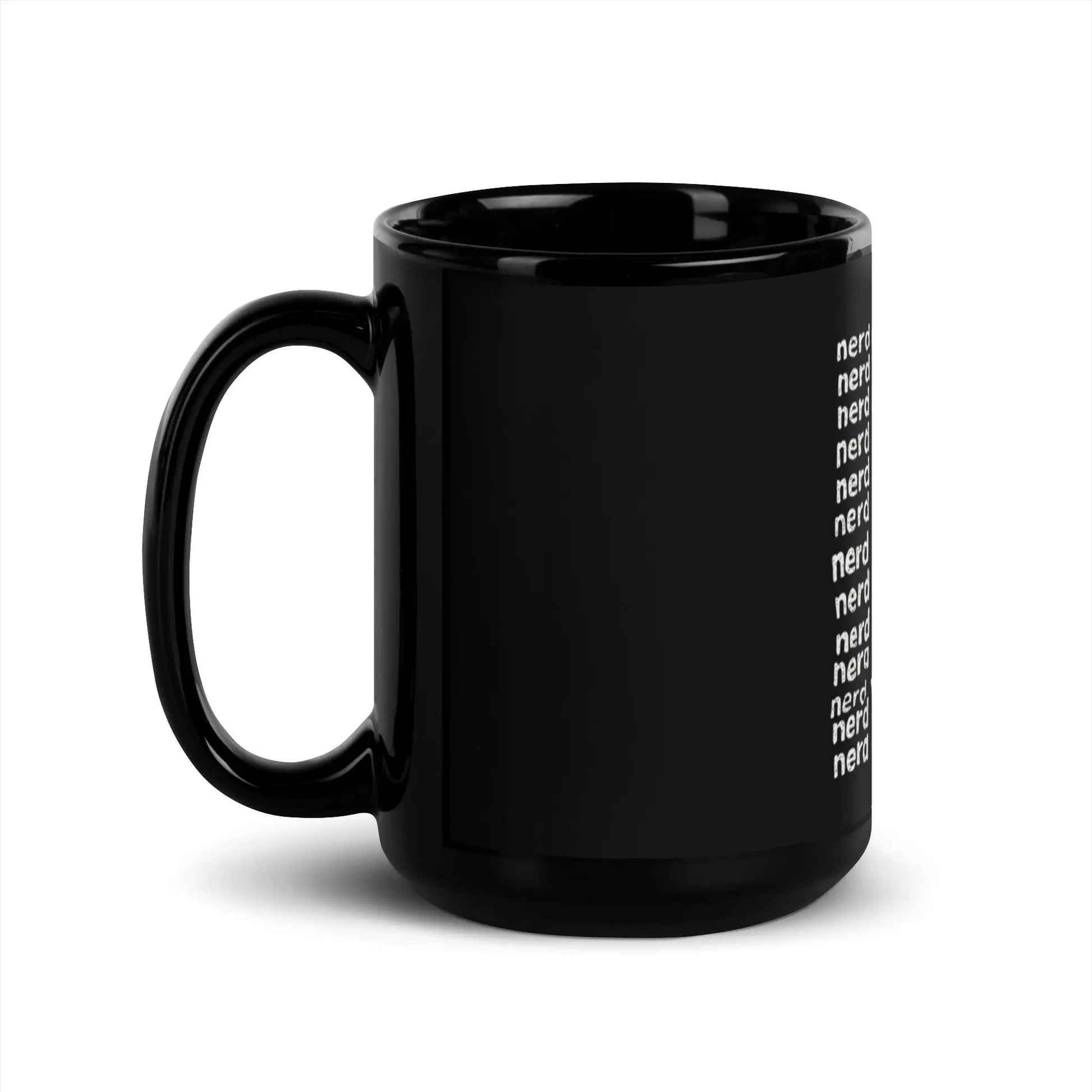 Square of Nerds Black Glossy Mug