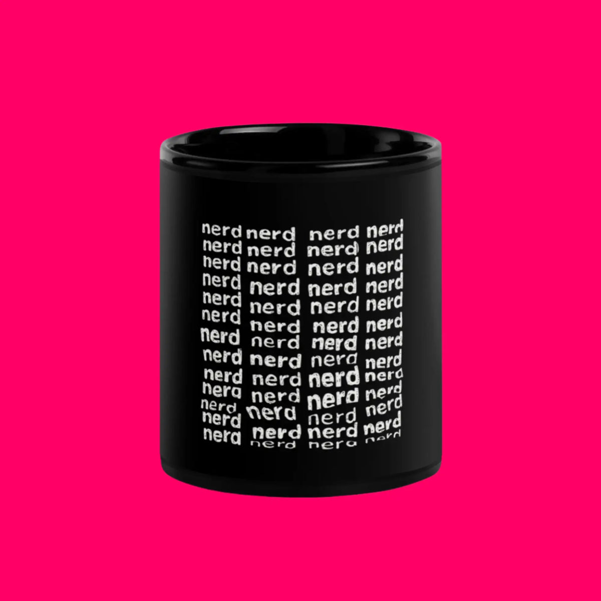 Square of Nerds Black Glossy Mug