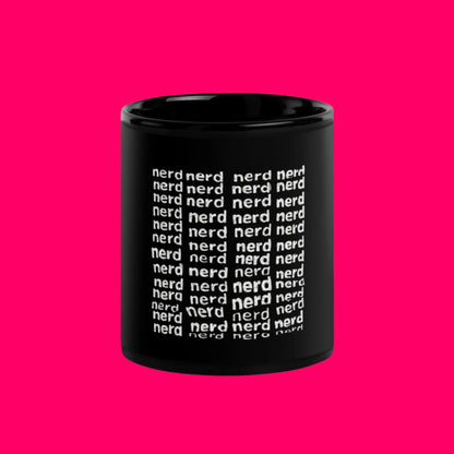 Square of Nerds Black Glossy Mug