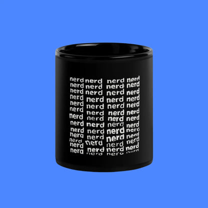 Square of Nerds Black Glossy Mug