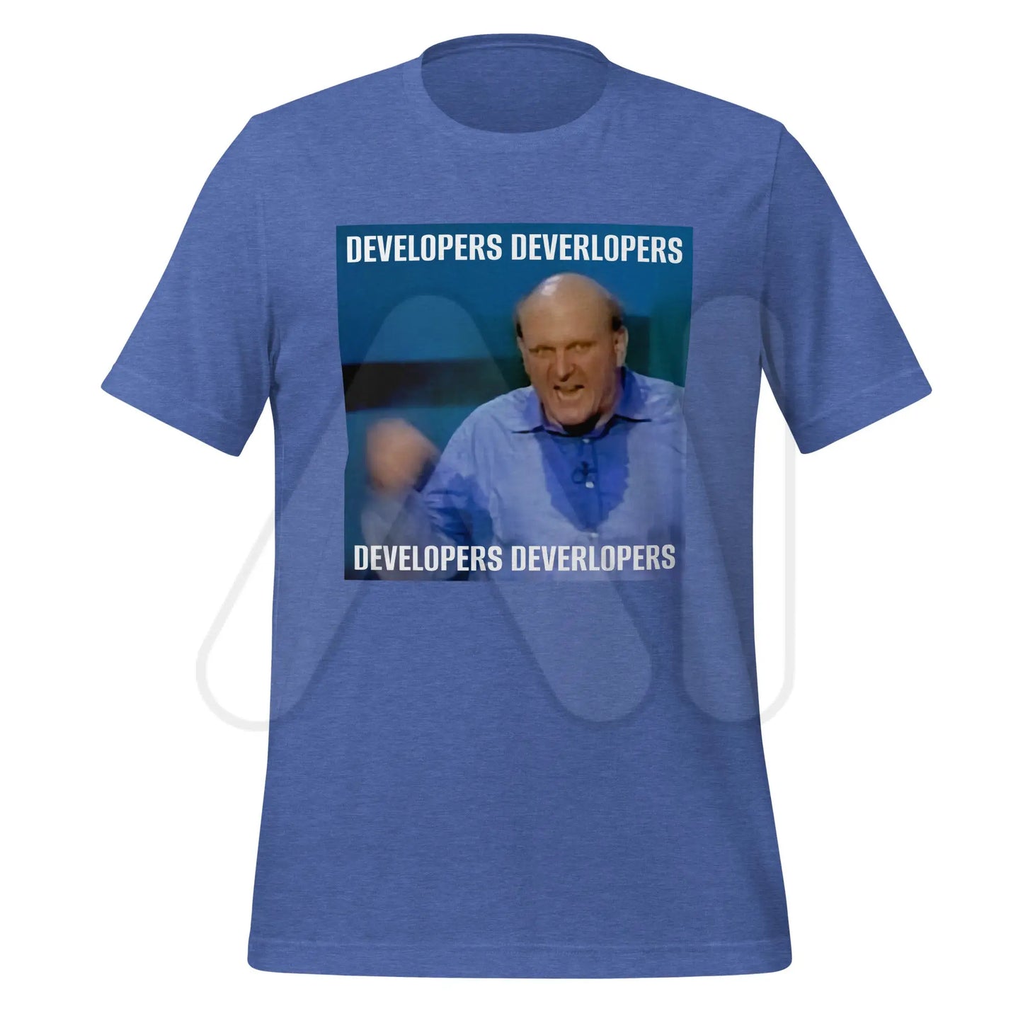 Steve Ballmer Developers x 4 T-Shirt (unisex) - Heather True Royal / M