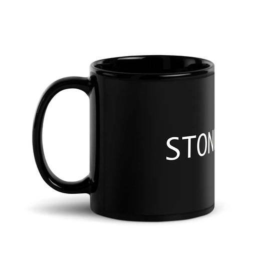 The Stoney Cnc Logo Black Glossy Mug.