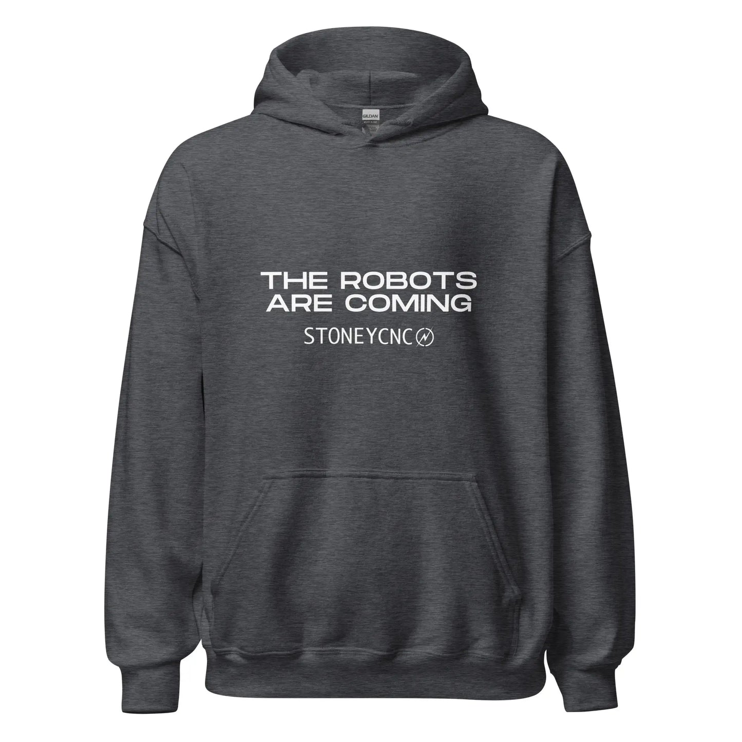 Stoney CNC The Robots Are Coming Hoodie (unisex) - Dark Heather / M